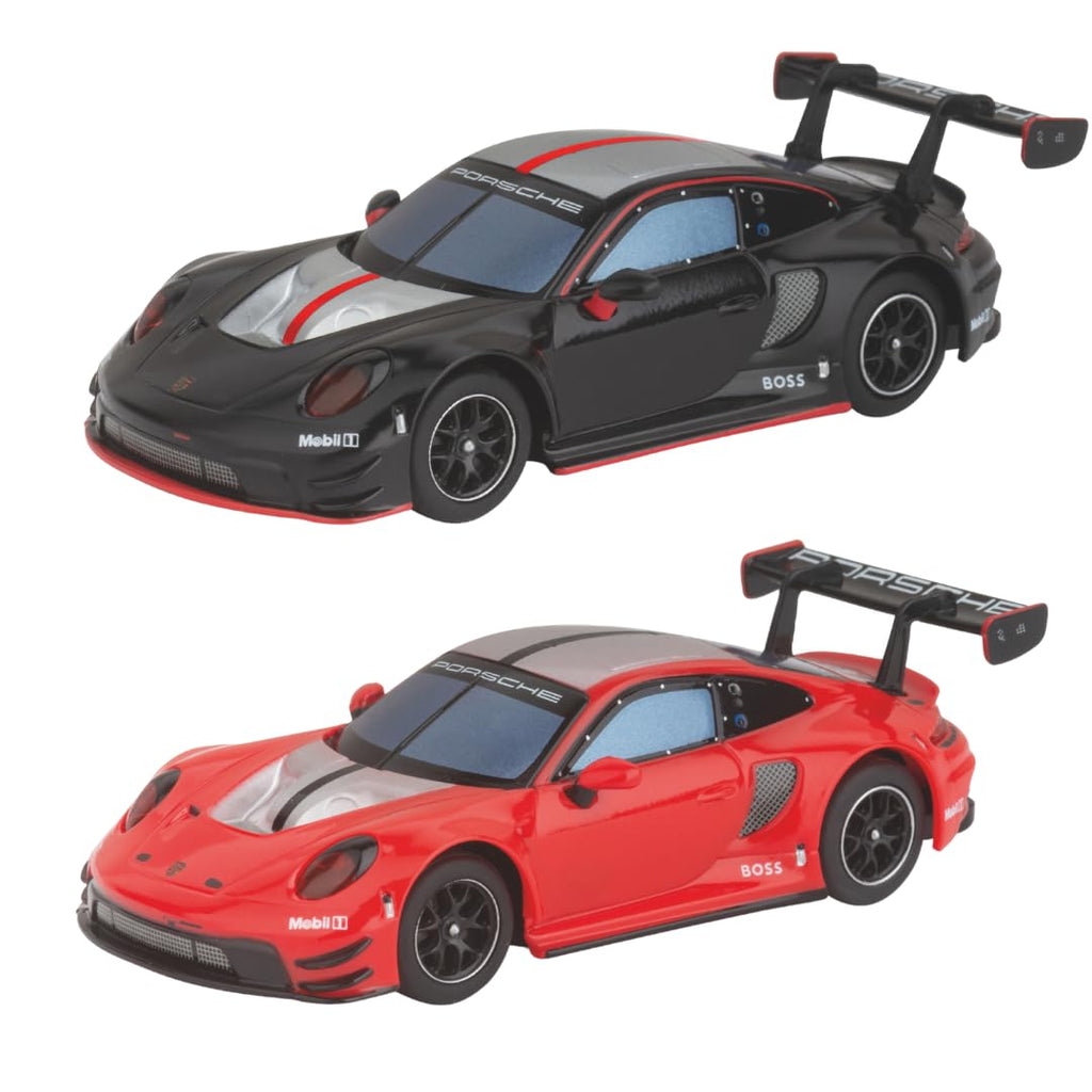 Carrera HYBRID I Rennspaß der neuen Generation - Legendäre Rennboliden Porsche 911 GT3 R im Maßstab 1:50 - Hybrid Technologie mit KI-Unterstützung - Steuerung per Smartphone-App