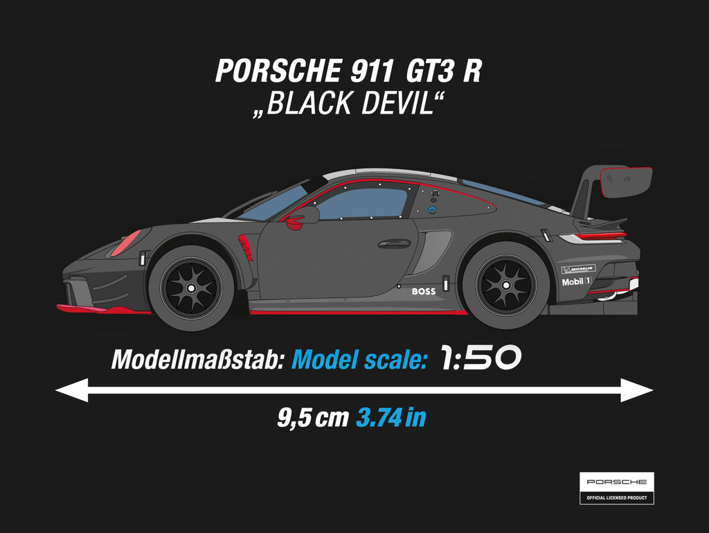 Carrera HYBRID I Rennspaß der neuen Generation - Legendäre Rennboliden Porsche 911 GT3 R im Maßstab 1:50 - Hybrid Technologie mit KI-Unterstützung - Steuerung per Smartphone-App