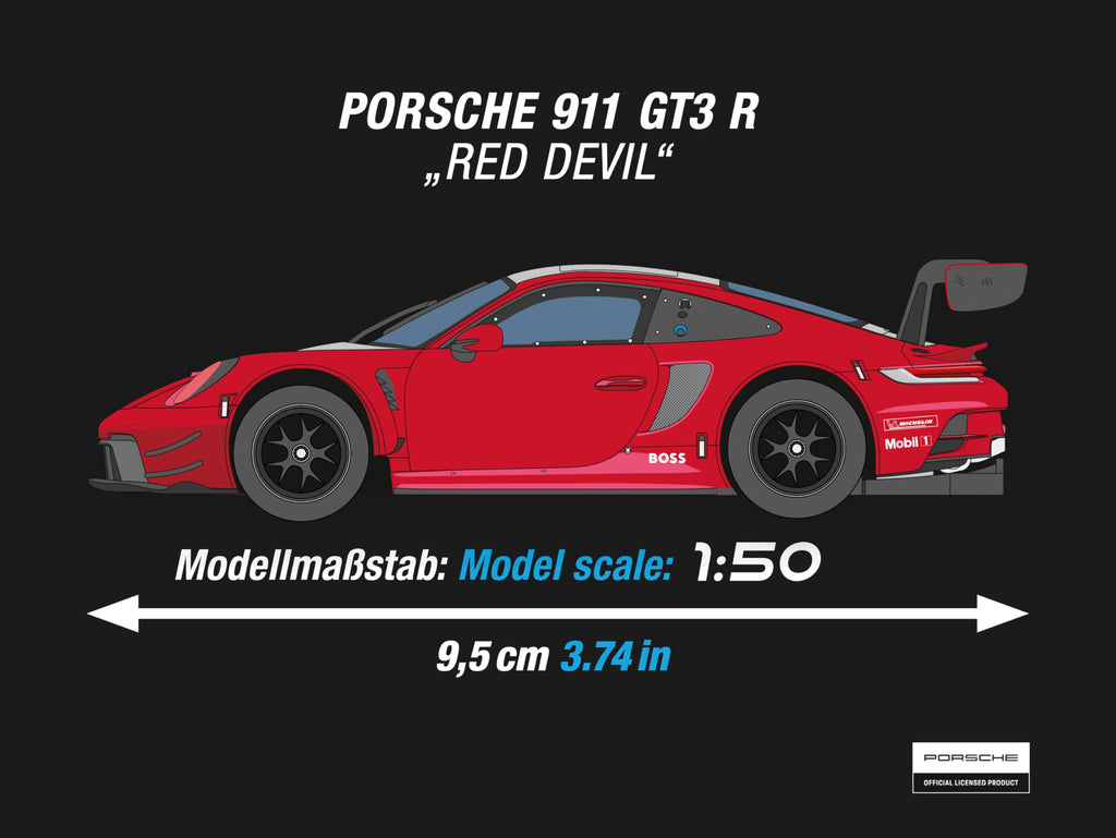 Carrera HYBRID I Rennspaß der neuen Generation - Legendäre Rennboliden Porsche 911 GT3 R im Maßstab 1:50 - Hybrid Technologie mit KI-Unterstützung - Steuerung per Smartphone-App